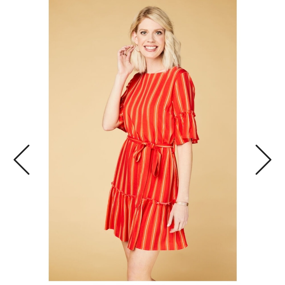 Red striped dress - Picture 3 of 3